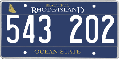 RI license plate 543202