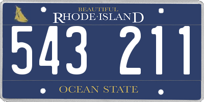 RI license plate 543211