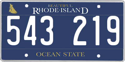 RI license plate 543219