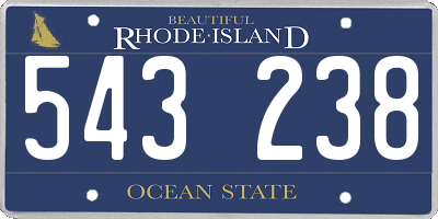 RI license plate 543238