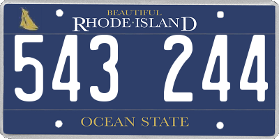 RI license plate 543244