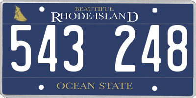 RI license plate 543248