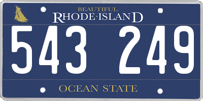 RI license plate 543249