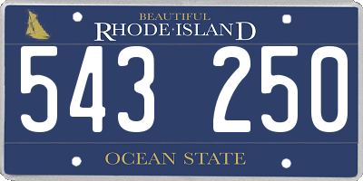 RI license plate 543250