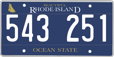 RI license plate 543251