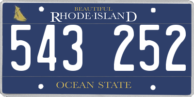 RI license plate 543252