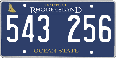 RI license plate 543256
