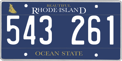 RI license plate 543261
