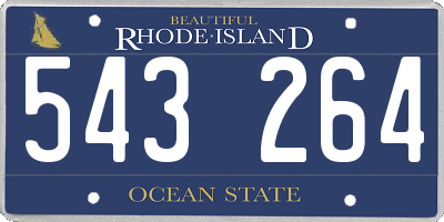 RI license plate 543264