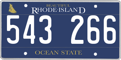 RI license plate 543266