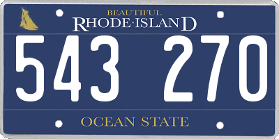 RI license plate 543270