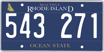 RI license plate 543271