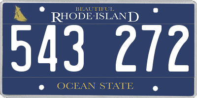 RI license plate 543272
