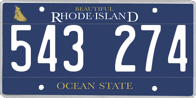 RI license plate 543274