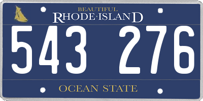 RI license plate 543276