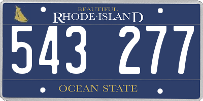 RI license plate 543277