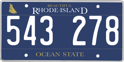 RI license plate 543278