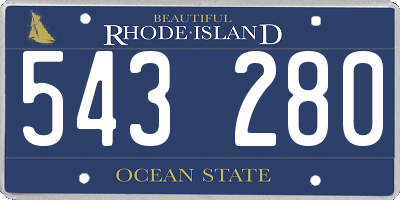 RI license plate 543280