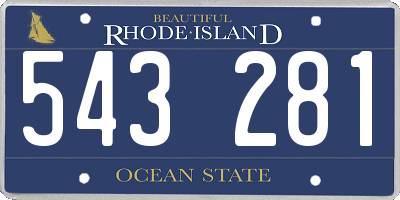 RI license plate 543281