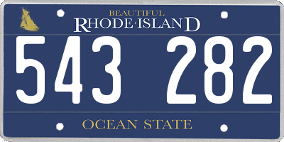 RI license plate 543282