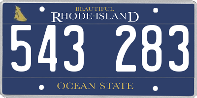 RI license plate 543283