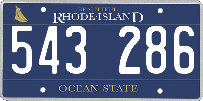RI license plate 543286