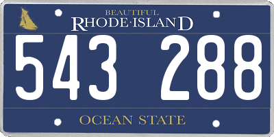 RI license plate 543288