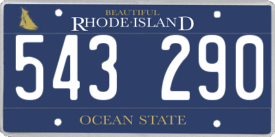 RI license plate 543290
