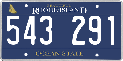 RI license plate 543291