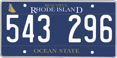 RI license plate 543296