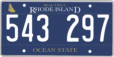 RI license plate 543297