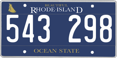 RI license plate 543298