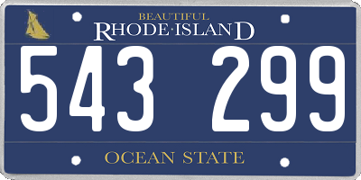 RI license plate 543299