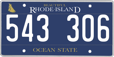 RI license plate 543306