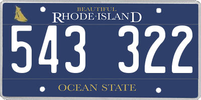 RI license plate 543322