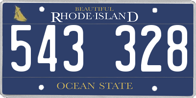 RI license plate 543328