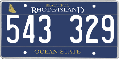 RI license plate 543329