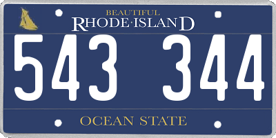 RI license plate 543344