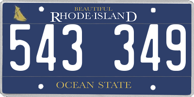 RI license plate 543349