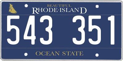 RI license plate 543351