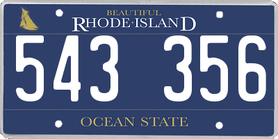 RI license plate 543356