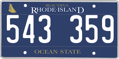 RI license plate 543359