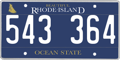 RI license plate 543364