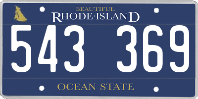 RI license plate 543369