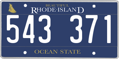RI license plate 543371