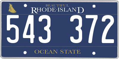 RI license plate 543372