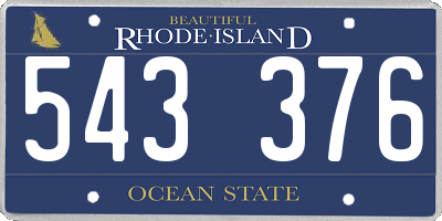 RI license plate 543376