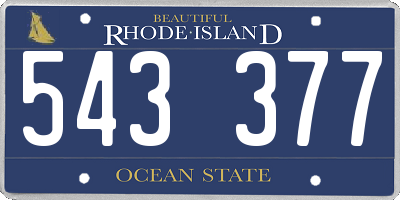 RI license plate 543377