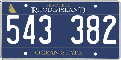RI license plate 543382
