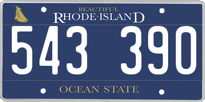 RI license plate 543390